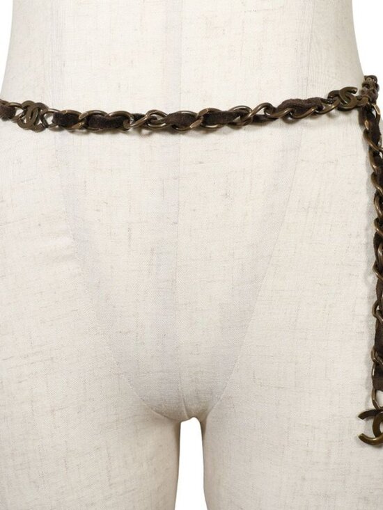 Chanel Chain Belt Vintage Finish Coco Mark Gold Plated And Suede main image 10